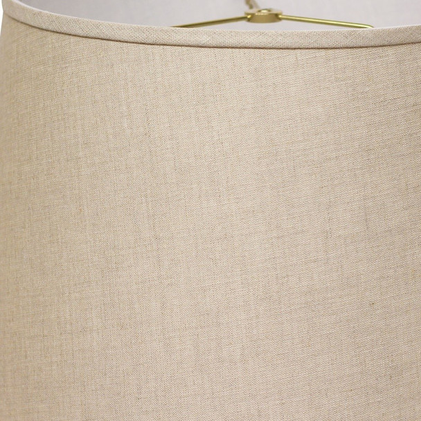 14" Dark Wheat Rounded Empire Slanted Linen Lampshade