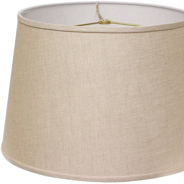 16" Dark Wheat Rounded Empire Slanted Linen Lampshade