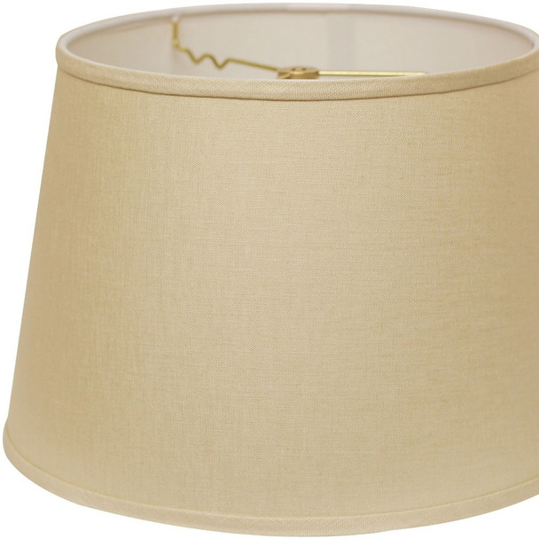 18" Parchment Biege Rounded Empire Slanted Linen Lampshade