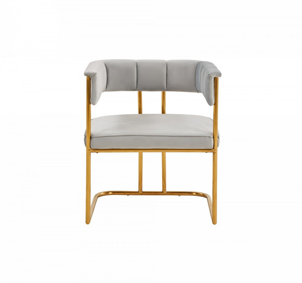 Gray Gold Modern Dining Chair