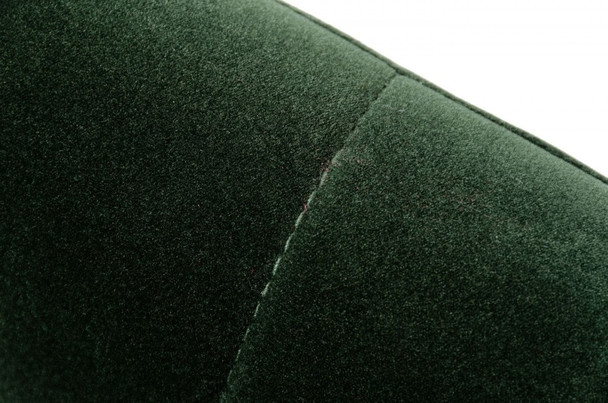Dark Green Velvet Modern Curvilinear Dining Chair