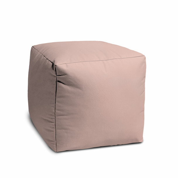 17  Cool Pale Pink Blush Solid Color Indoor Outdoor Pouf Ottoman