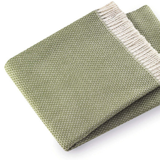 Soft Olive Green Links Pattern Throw Blanket