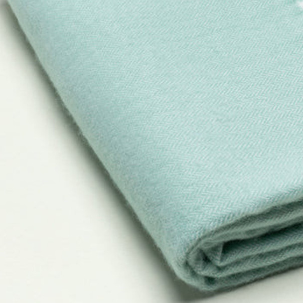 Seafoam Green Soft Acrylic Herringbone Throw Blanket