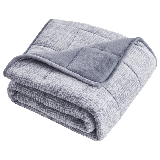 Grey Velvet  Velvet Luxury Weighted Throw Blanket