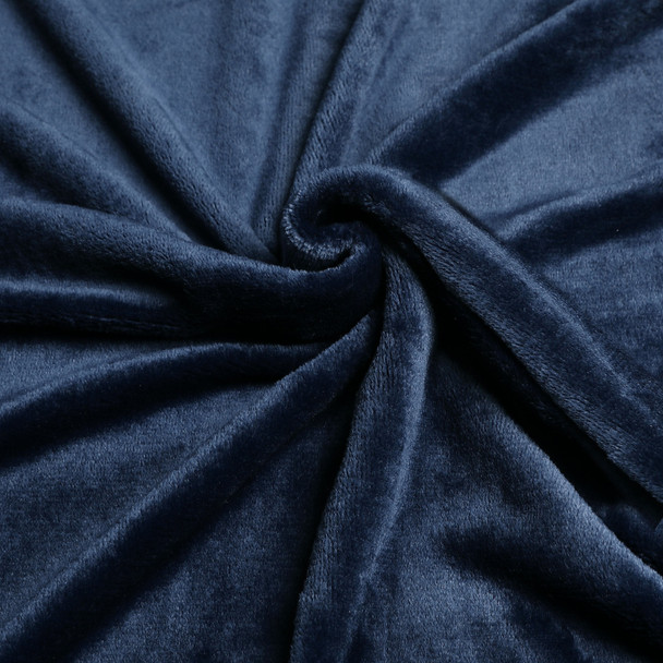 Navy Blue Solid Anti Microbial Oversized Throw