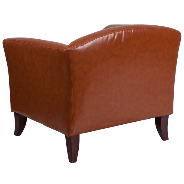 HERCULES Imperial Series Cognac LeatherSoft Chair