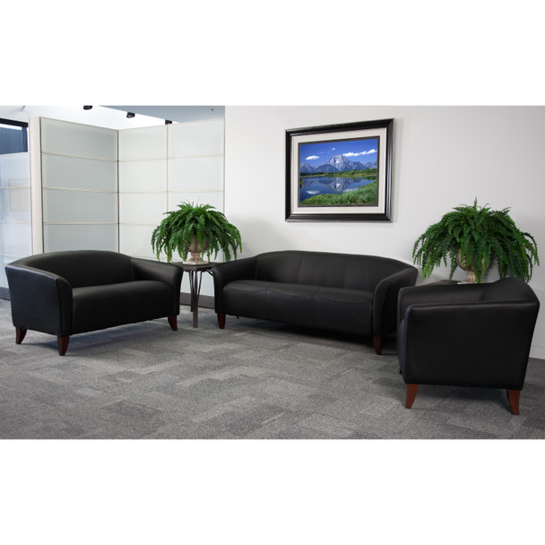 HERCULES Imperial Series Black LeatherSoft Loveseat