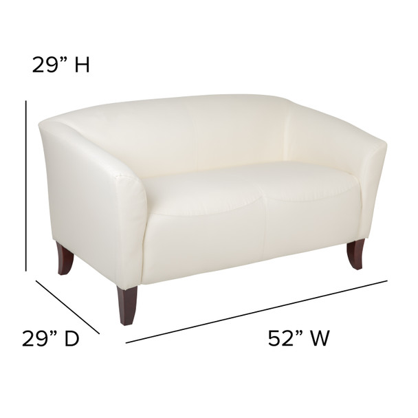 HERCULES Imperial Series Ivory LeatherSoft Loveseat
