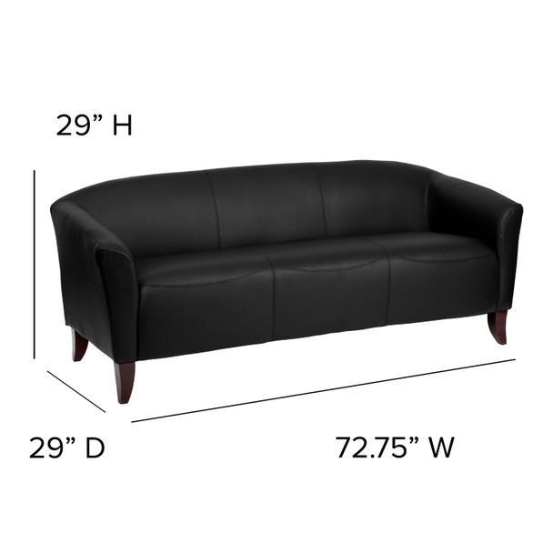 HERCULES Imperial Series Black LeatherSoft Sofa