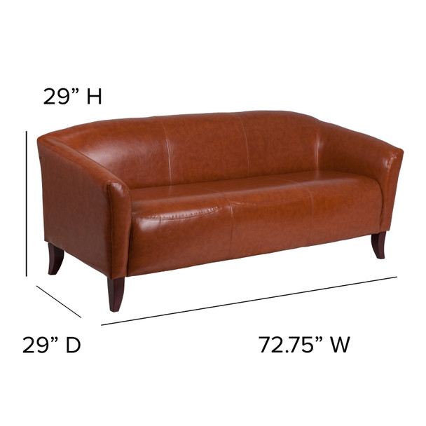 HERCULES Imperial Series Cognac LeatherSoft Sofa