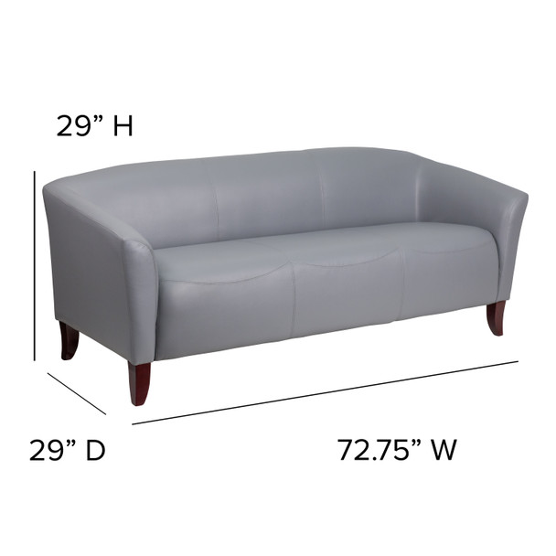 HERCULES Imperial Series Gray LeatherSoft Sofa