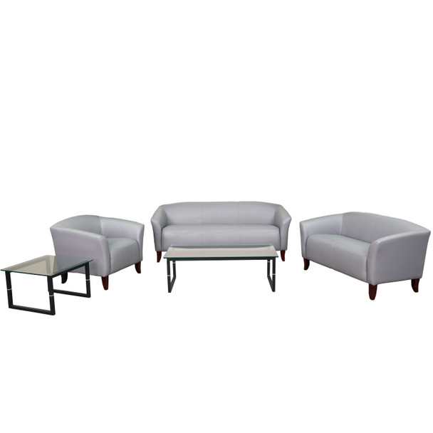 HERCULES Imperial Series Reception Set in Gray LeatherSoft