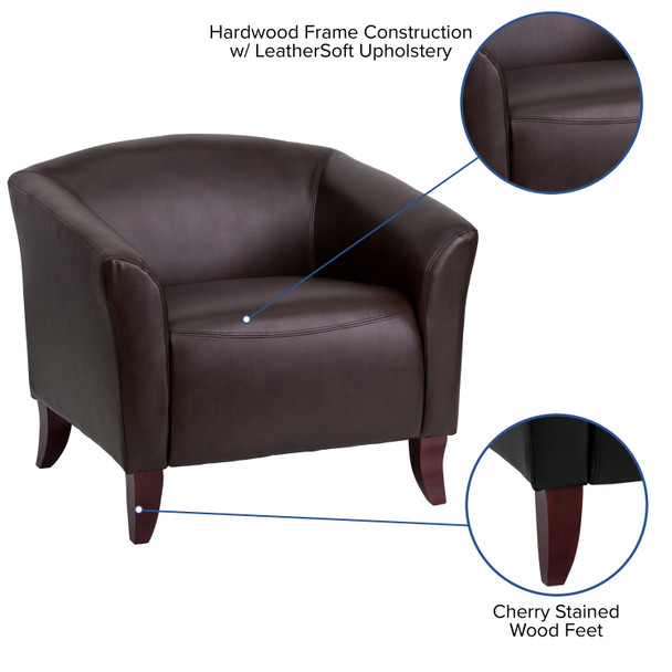 HERCULES Majesty Series Brown LeatherSoft Chair