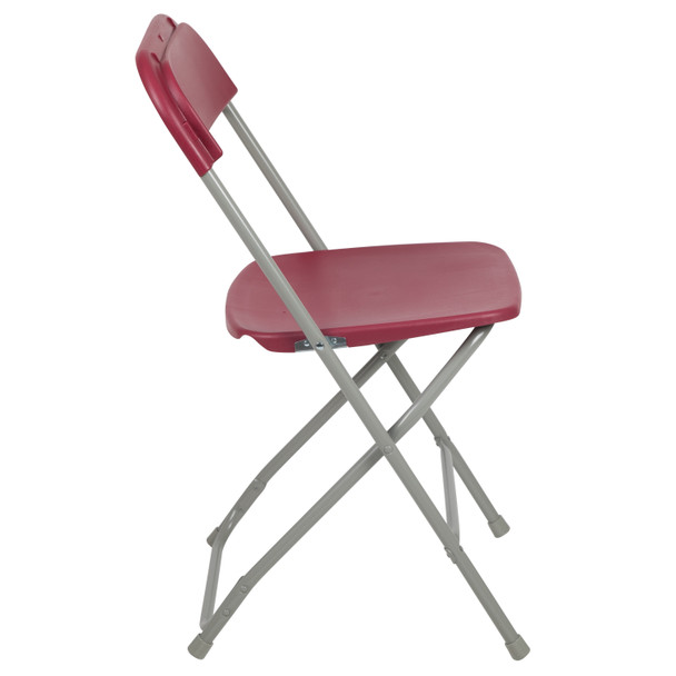 Hercules Series Plastic Folding Chair - Red - 2 Pack 650LB Weight Capacity Comfortable Event Chair - Lightweight Folding Chair