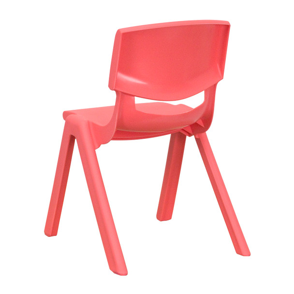 Whitney 2 Pack Red Plastic Stackable School Chair with 12" Seat Height