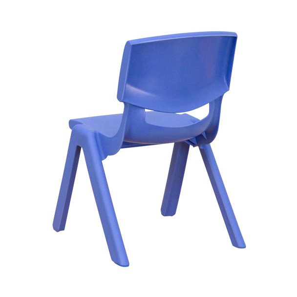Whitney 2 Pack Blue Plastic Stackable School Chair with 10.5'' Seat Height