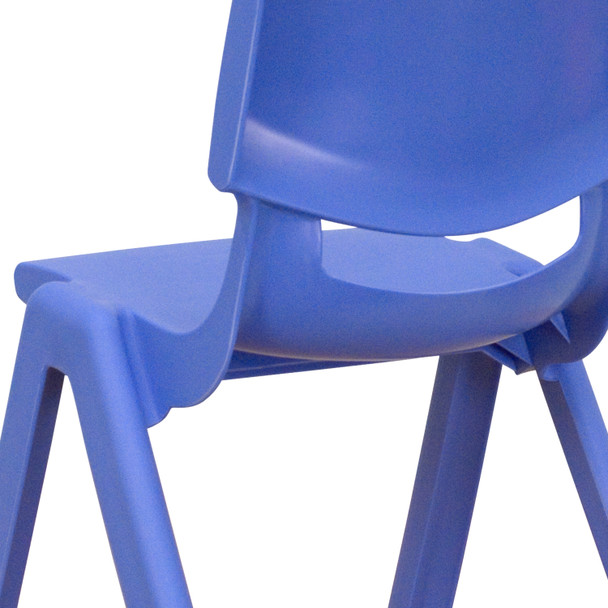 Whitney 2 Pack Blue Plastic Stackable School Chair with 10.5'' Seat Height