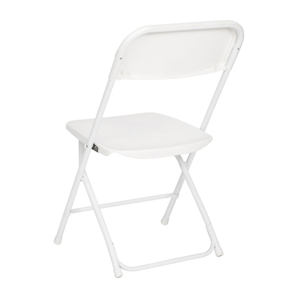 Hercules Big and Tall Commercial Folding Chair - Extra Wide 650LB. Capacity - Durable Plastic - White, 4-Pack