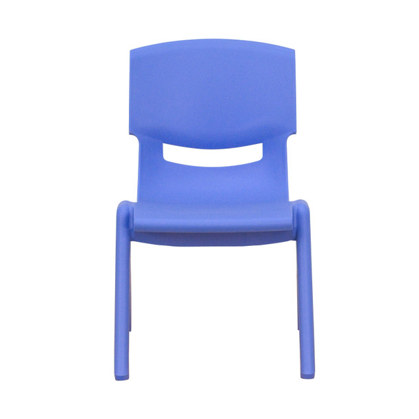 Whitney 4 Pack Blue Plastic Stackable School Chair with 10.5'' Seat Height