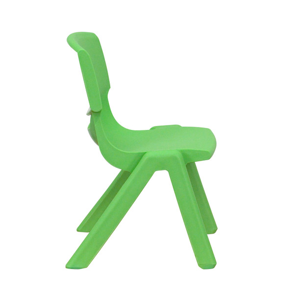 Whitney 4 Pack Green Plastic Stackable School Chair with 10.5'' Seat Height
