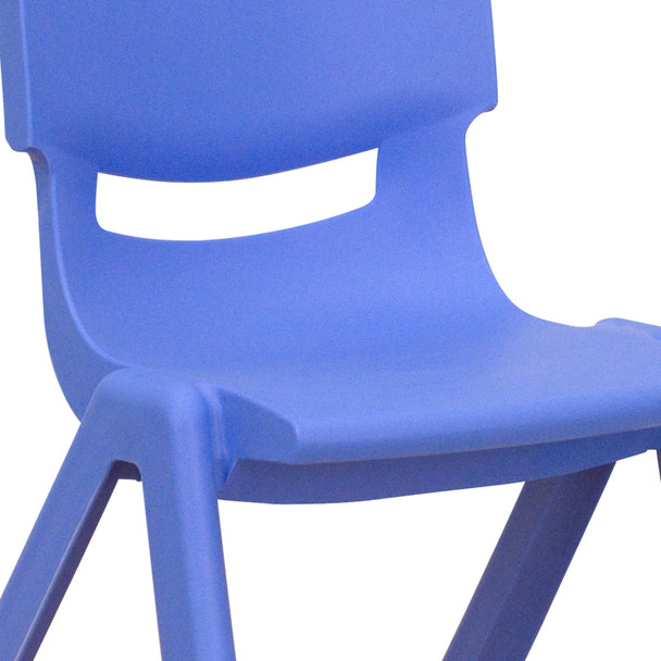 Whitney 4 Pack Plastic Stackable School Chairs with 10.5" Seat Height, Assorted Colors