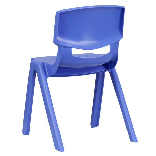 Whitney 4 Pack Blue Plastic Stackable School Chair with 13.25'' Seat Height