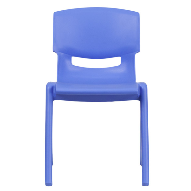 Whitney 4 Pack Blue Plastic Stackable School Chair with 13.25'' Seat Height