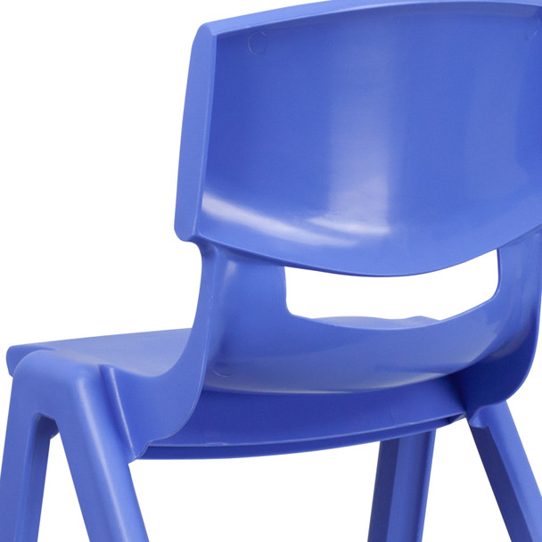 Whitney 4 Pack Blue Plastic Stackable School Chair with 15.5'' Seat Height