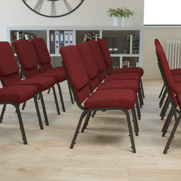 Advantage Maroon Church Chairs 18.5 in. Wide