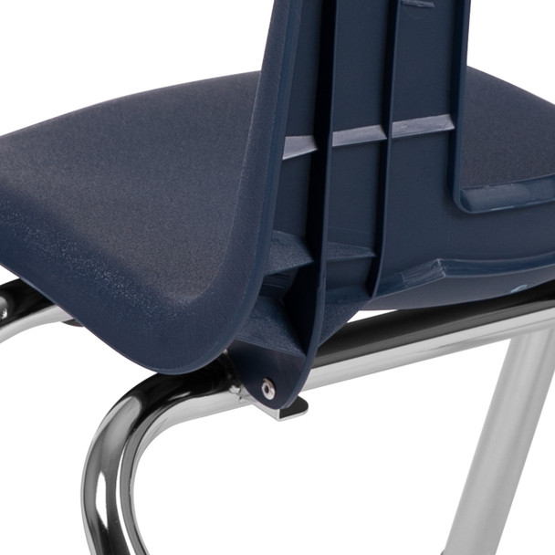 Mickey Advantage Navy Student Stack School Chair - 12-inch