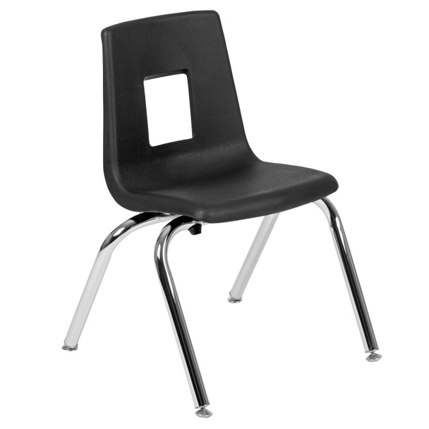 Mickey Advantage Black Student Stack School Chair - 14-inch