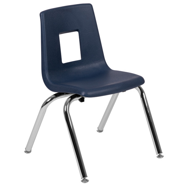 Mickey Advantage Navy Student Stack School Chair - 14-inch