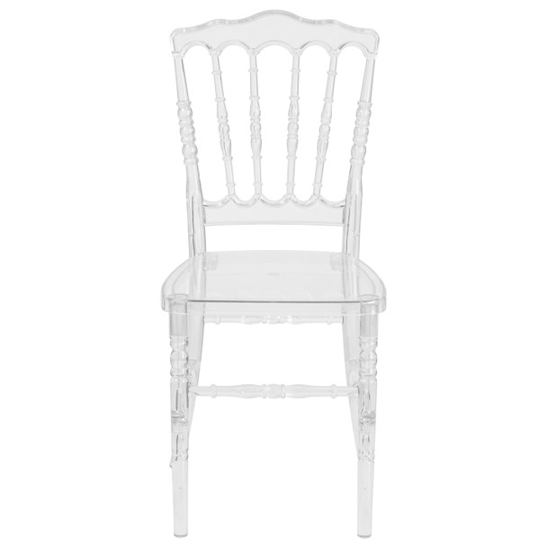 Flash Elegance Crystal Ice Napoleon Stacking Chair