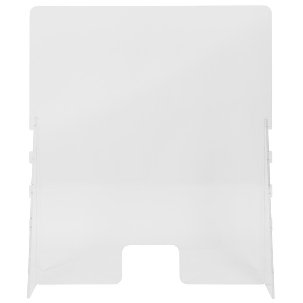 Mission Acrylic Free-Standing Register Shield / Sneeze Guard, 35"H x 42"L