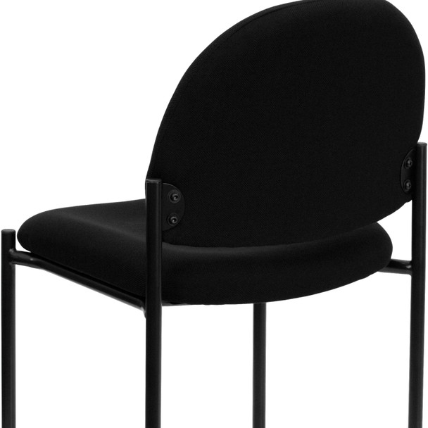 Tania Comfort Black Fabric Stackable Steel Side Reception Chair