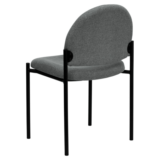 Tania Comfort Gray Fabric Stackable Steel Side Reception Chair