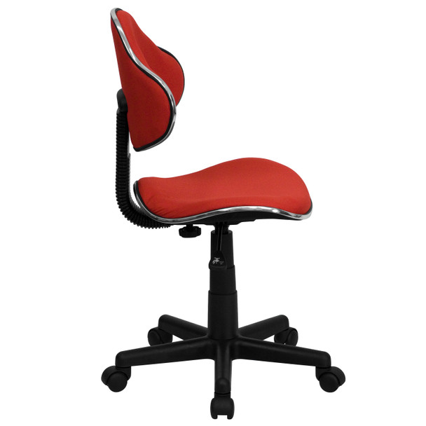 Whitney Red Fabric Swivel Ergonomic Task Office Chair