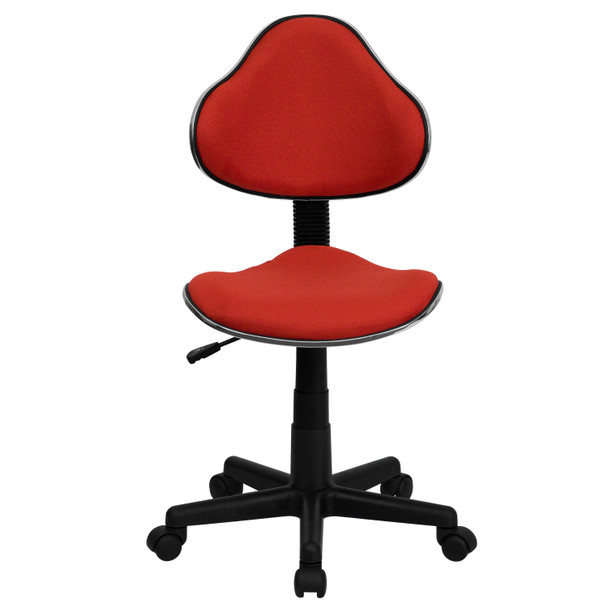 Whitney Red Fabric Swivel Ergonomic Task Office Chair