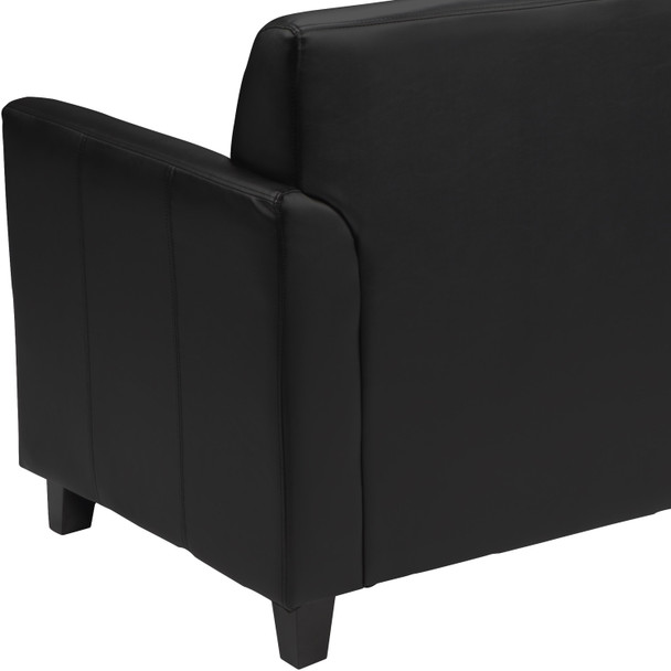 HERCULES Diplomat Series Black LeatherSoft Loveseat