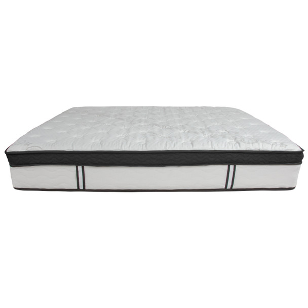 Capri Comfortable Sleep 12 Inch CertiPUR-US Certified Memory Foam & Pocket Spring Mattress, King Mattress in a Box