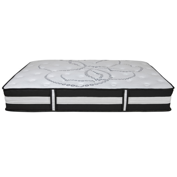 Capri Comfortable Sleep 12 Inch CertiPUR-US Certified Hybrid Pocket Spring Mattress, Full Mattress in a Box