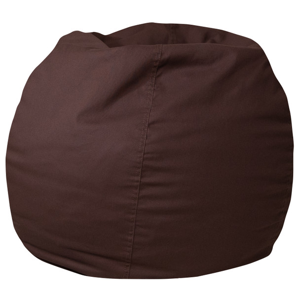 Dillon Small Solid Brown Refillable Bean Bag Chair for Kids and Teens