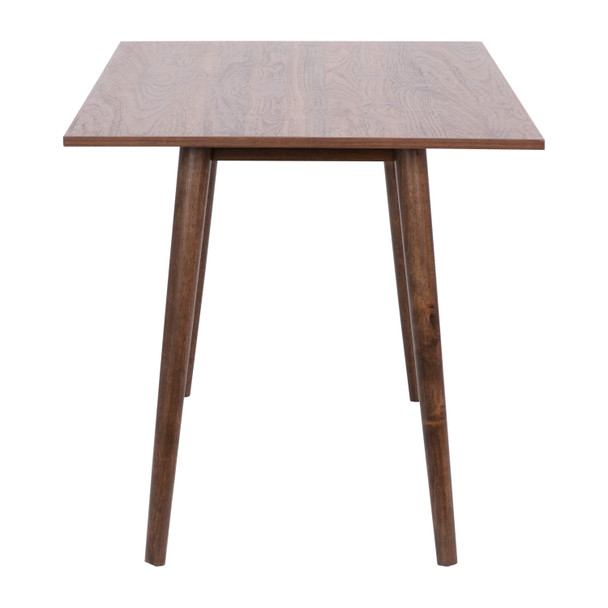 Hatfield 47 Inch Mid-Century Modern Wood Dining Table, Wood Kitchen Table, Dark Walnut