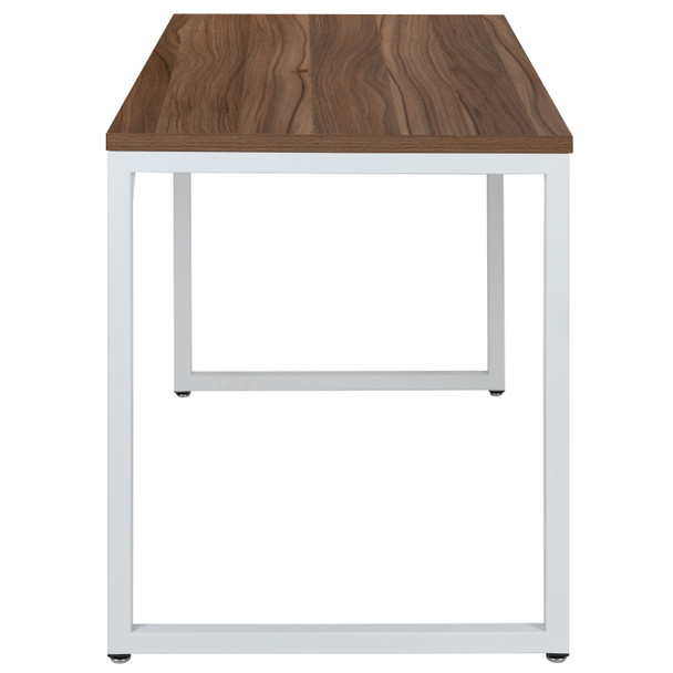 Tiverton Industrial Modern Desk - Commercial Grade Office Computer Desk and Home Office Desk - 47" Long (Walnut/White)