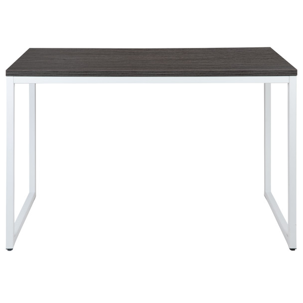 Kimberly Tiverton Industrial Modern Desk - Commercial Grade Office Computer Desk and Home Office Desk - 47" Long (Rustic Gray/White)