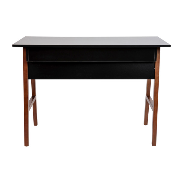 Darla Home Office Writing Computer Desk with Drawer - Table Desk for Writing and Work, Black/Walnut