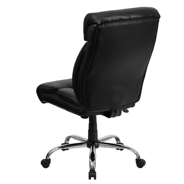 HERCULES Series Big & Tall 400 lb. Rated Black LeatherSoft Executive Ergonomic Office Chair with Full Headrest