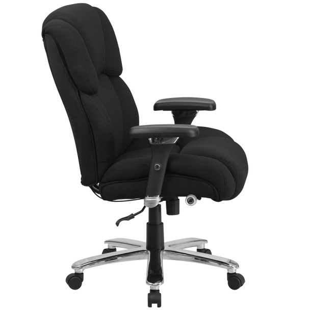 HERCULES Series 24/7 Intensive Use Big & Tall 400 lb. Rated Black Fabric Executive Ergonomic Office Chair with Lumbar Knob