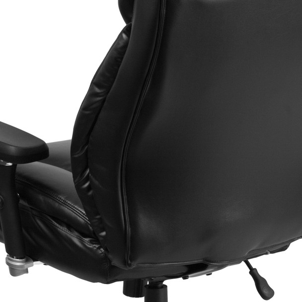 HERCULES Series 24/7 Intensive Use Big & Tall 400 lb. Rated Black LeatherSoft Ergonomic Office Chair with Lumbar Knob